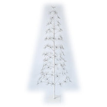 Load image into Gallery viewer, 71&quot; H I/0 White Flowering Twinkling LED Tree
