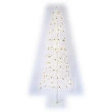Load image into Gallery viewer, 71&quot; H I/0 White Flowering Twinkling LED Tree
