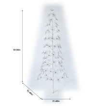 Load image into Gallery viewer, 71&quot; H I/0 White Flowering Twinkling LED Tree
