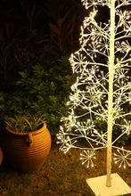 Load image into Gallery viewer, 71&quot; H I/0 White Flowering Twinkling LED Tree
