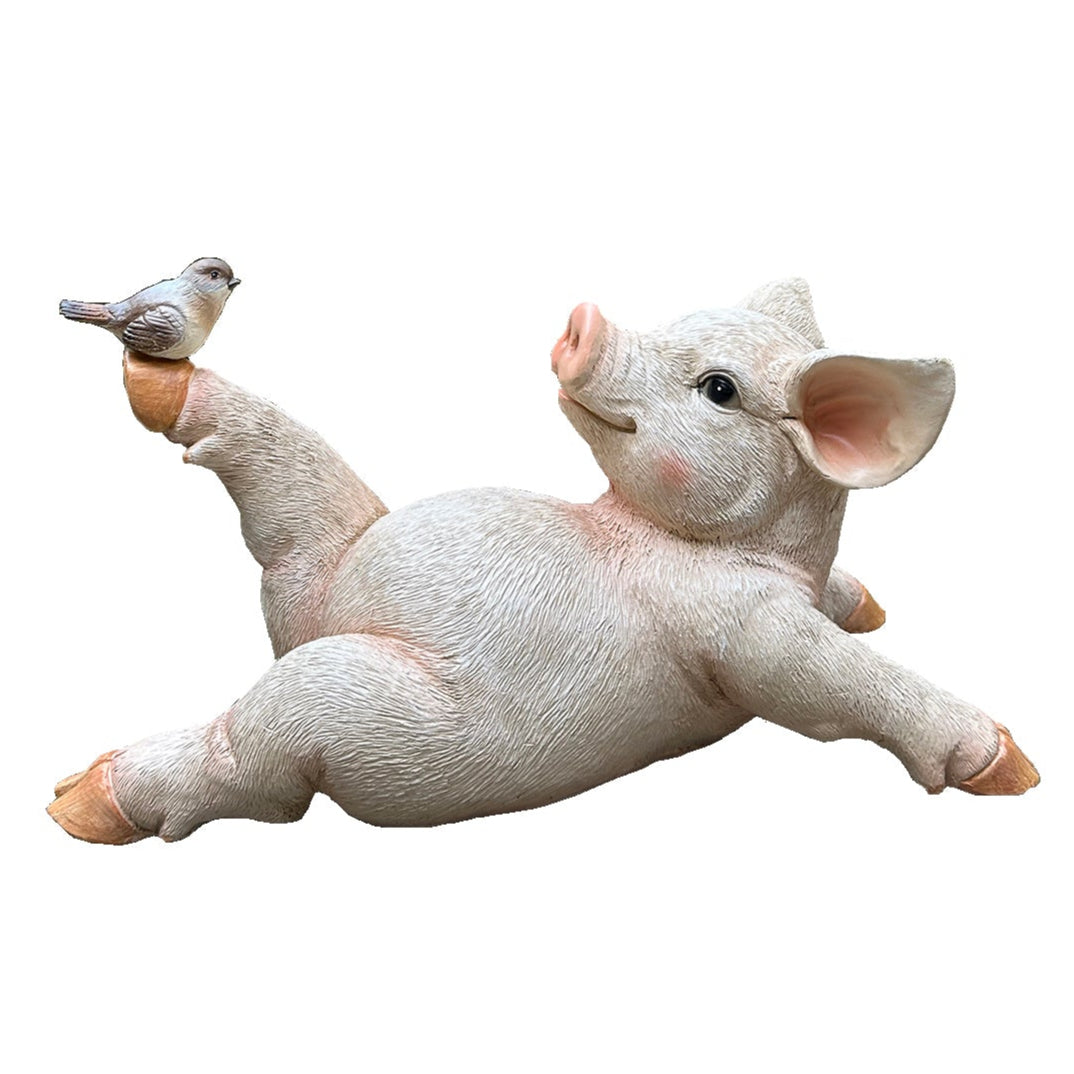 Yoga Pig Polyresin Statue