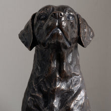 Load image into Gallery viewer, Bronze Sitting Labrador Life Size Resin Home Decor Living Room Display
