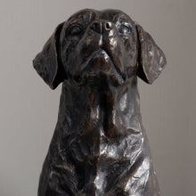 Load image into Gallery viewer, Bronze Sitting Labrador Life Size Resin Home Decor Living Room Display
