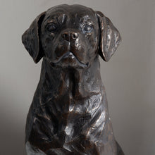 Load image into Gallery viewer, Bronze Sitting Labrador Life Size Resin Home Decor Living Room Display
