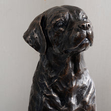Load image into Gallery viewer, Bronze Sitting Labrador Life Size Resin Home Decor Living Room Display
