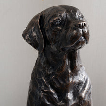 Load image into Gallery viewer, Bronze Sitting Labrador Life Size Resin Home Decor Living Room Display
