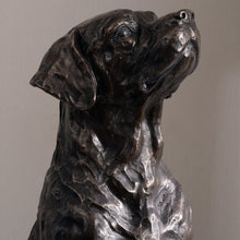 Load image into Gallery viewer, Bronze Sitting Labrador Life Size Resin Home Decor Living Room Display
