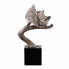 Load image into Gallery viewer, Couple Crested Tit On Branch Lifelike Bird Resin Home Tabletop Decor
