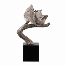 Load image into Gallery viewer, Couple Crested Tit On Branch Lifelike Bird Resin Home Tabletop Decor
