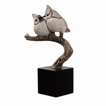 Load image into Gallery viewer, Couple Crested Tit On Branch Lifelike Bird Resin Home Tabletop Decor
