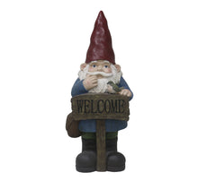 Load image into Gallery viewer, 75616-08 - Funny Garden Gnome Holding Welcome Sign
