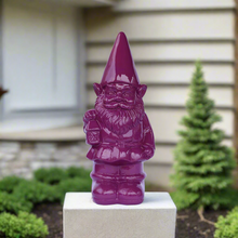 Load image into Gallery viewer, Garden Gnome Statue Holding Lantern-Purple
