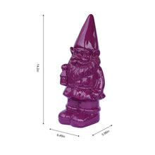 Load image into Gallery viewer, Garden Gnome Statue Holding Lantern-Purple
