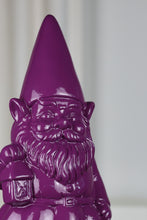 Load image into Gallery viewer, Garden Gnome Statue Holding Lantern-Purple
