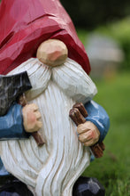 Load image into Gallery viewer, 14in Garden Gnome Chopping Wood
