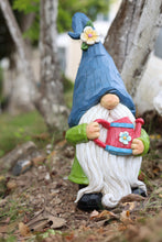 Load image into Gallery viewer, Gardener Gnome Statue Holding Watering Can
