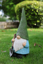 Load image into Gallery viewer, 16in Garden Gnome Statue Holding Shovel
