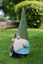 Load image into Gallery viewer, 16in Garden Gnome Statue Holding Shovel

