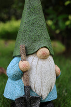 Load image into Gallery viewer, 16in Garden Gnome Statue Holding Shovel
