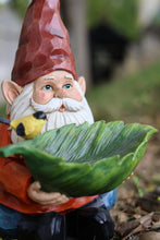 Load image into Gallery viewer, Funny Garden Gnome Holding Bird Bath
