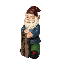 Load image into Gallery viewer, Gnome Standing Holding Welcome Sign
