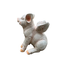 Load image into Gallery viewer, 16.65&quot; H Smiling Pig W/Wings Sitting
