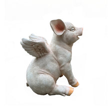 Load image into Gallery viewer, 16.65&quot; H Smiling Pig W/Wings Sitting
