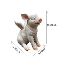 Load image into Gallery viewer, 16.65&quot; H Smiling Pig W/Wings Sitting
