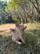 Load image into Gallery viewer, 16.65&quot; H Smiling Pig W/Wings Sitting
