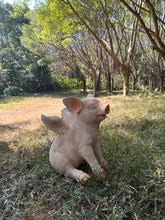 Load image into Gallery viewer, 16.65&quot; H Smiling Pig W/Wings Sitting

