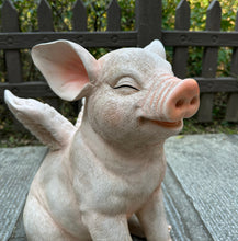 Load image into Gallery viewer, 16.65&quot; H Smiling Pig W/Wings Sitting

