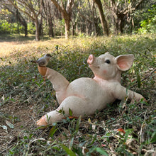 Load image into Gallery viewer, Yoga Pig Polyresin Statue
