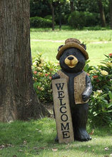 Load image into Gallery viewer, Bear Standing with Welcome Sign
