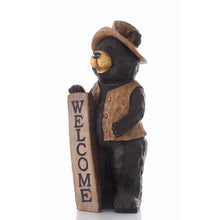 Load image into Gallery viewer, Bear Standing with Welcome Sign
