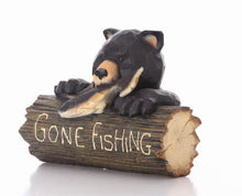 Load image into Gallery viewer, Bear W/A Gone Fishing Sign
