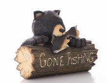 Load image into Gallery viewer, Bear W/A Gone Fishing Sign
