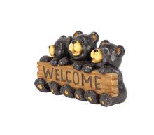 Load image into Gallery viewer, Bear Family with Welcome Sign
