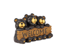 Load image into Gallery viewer, Bear Family with Welcome Sign
