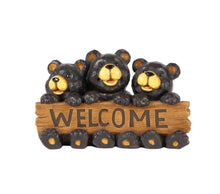 Load image into Gallery viewer, Bear Family with Welcome Sign
