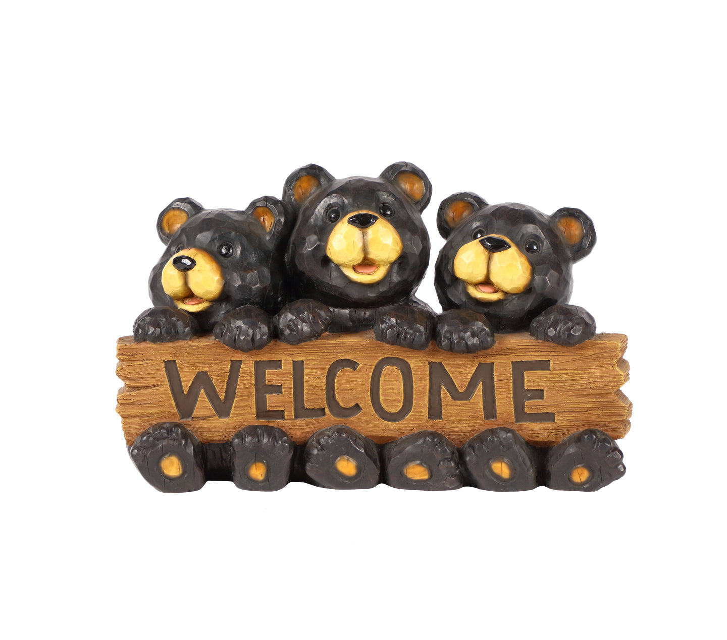 Bear Family with Welcome Sign