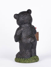 Load image into Gallery viewer, Bear Holding Welcome Sign
