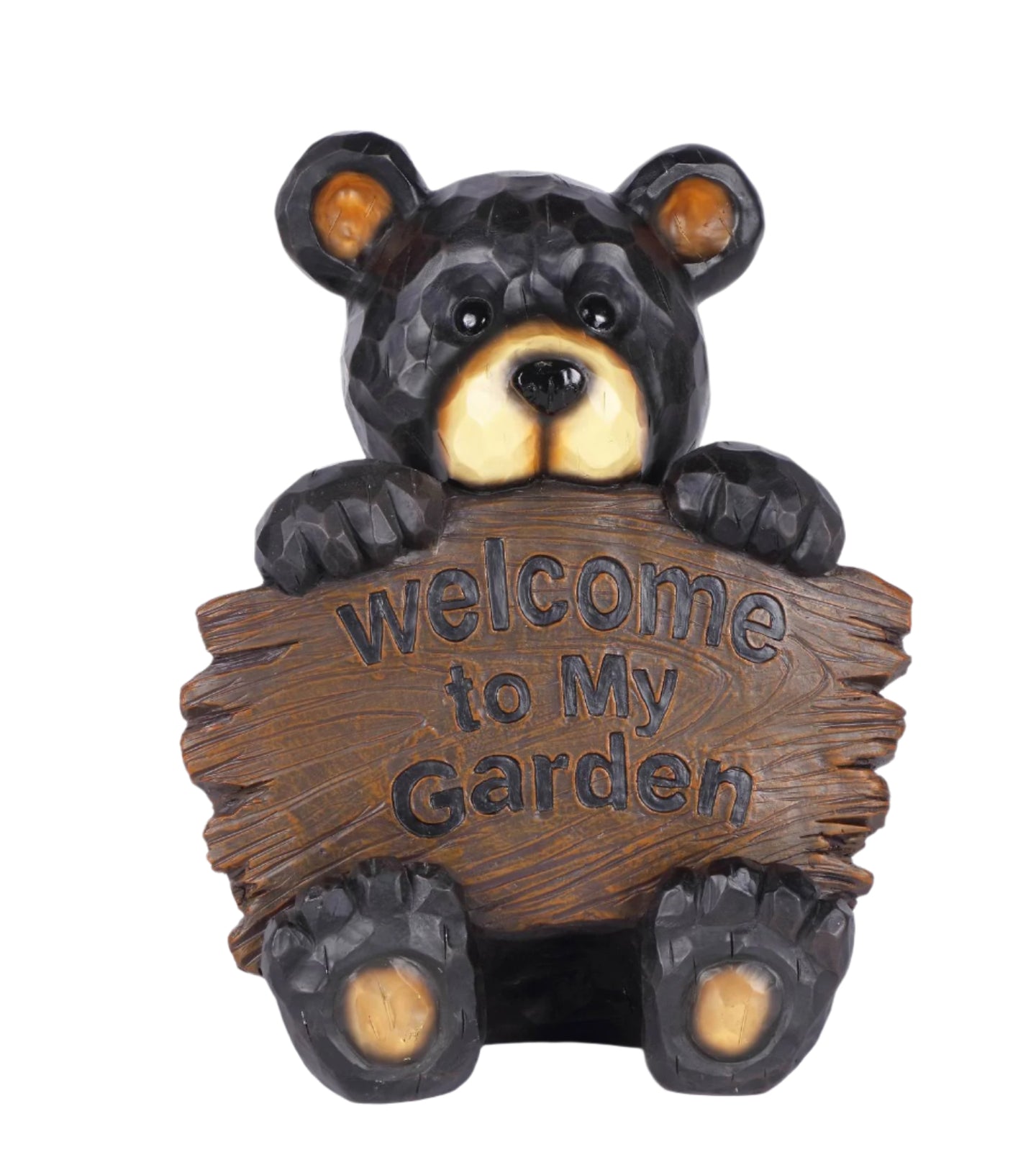 Bear Cub Holding Welcome Sign