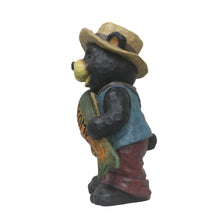 Load image into Gallery viewer, Bear with Fish Welcome Sign for Garden or Home
