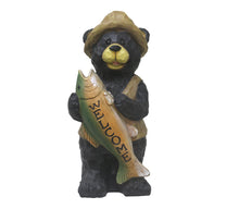 Load image into Gallery viewer, Standing Bear with Fish Welcome Sign

