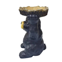 Load image into Gallery viewer, Sitting Bear Holding Bird Bath Garden Decor
