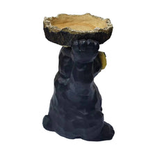 Load image into Gallery viewer, Sitting Bear Holding Bird Bath Garden Decor
