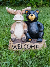 Load image into Gallery viewer, 75619-V - Bear and Moose Garden Welcome Sign
