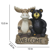 Load image into Gallery viewer, 75619-V - Bear and Moose Garden Welcome Sign
