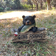 Load image into Gallery viewer, Black Bear W/Gone Fishing Sign
