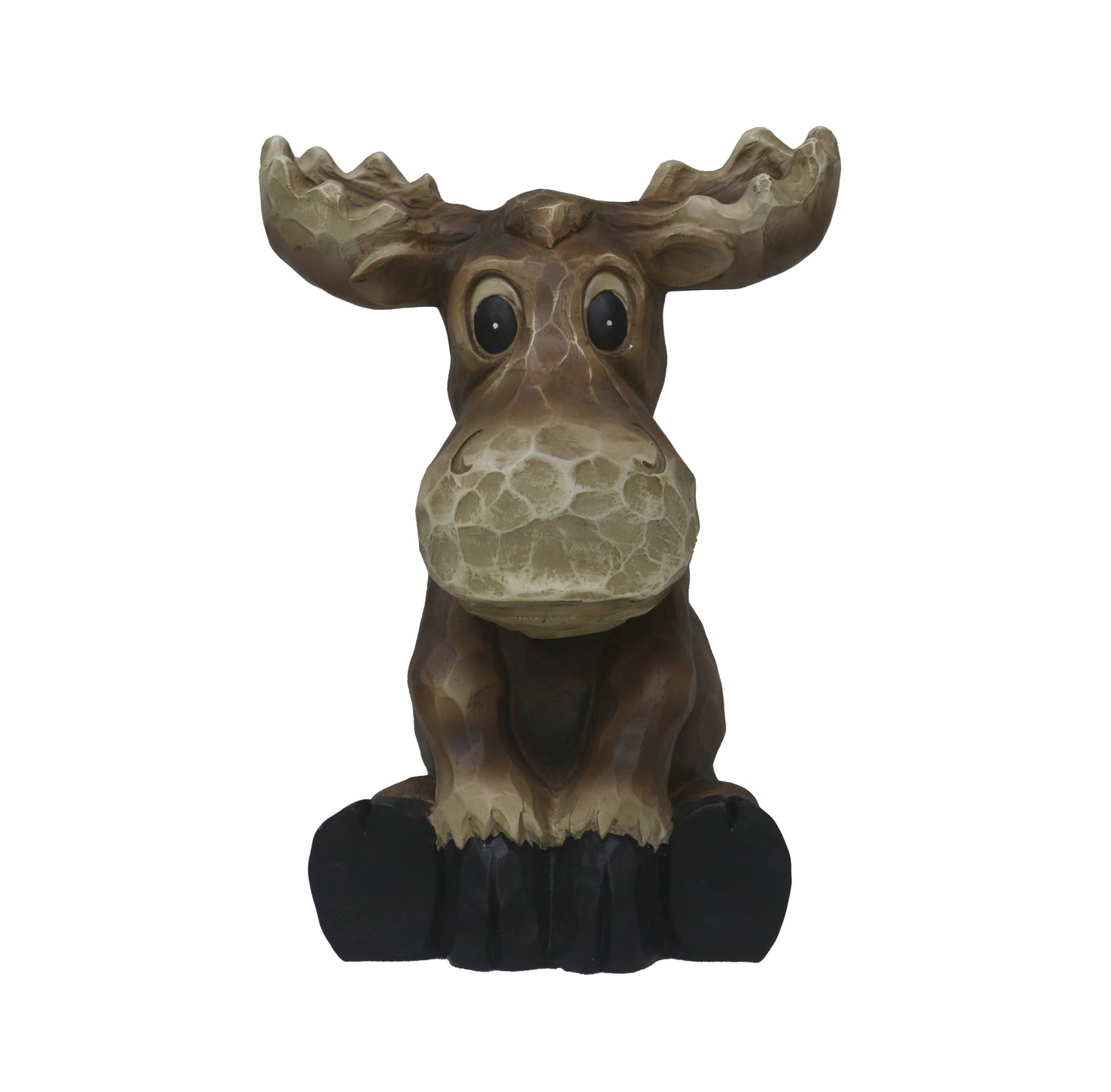 Sitting Moose Garden Statue Decor